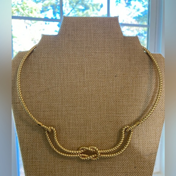 J. Crew Gold Tone Twisted‎ Choker Collar Necklace - Picture 5 of 7